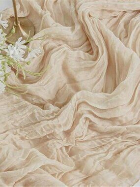 Beige Cheesecloth Table Runner 10FT Gauze Boho Wedding Bridal Shower 35x120